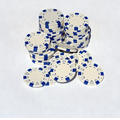 Striped w/ Dice 12 Gram Clay Poker Chips - 50 Pack